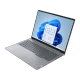 Gri Lenovo ThinkBook 16 G6 IRL 21KH00V1TR011 iş ve ofis laptopu, açık ekranlı önden çapraz görünüm