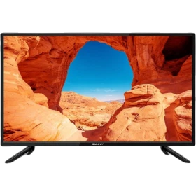 Sunny SN39HDAL502 HD Ready HD TV, siyah çerçeveli televizyon ve çöl manzarası görüntüsü