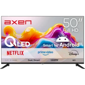 Axen AX50QFPRL-A14S 50 inç Full HD QLED Android Smart LED televizyon, önden görünüm