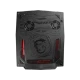 MSI Vortex G25 8RE-052TR siyah masaüstü bilgisayarın fan ve havalandırma detayları görünen yüzü