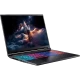 Acer Nitro V 16S AI ANV16S-41-R481 siyah oyuncu laptop, RGB klavyeli açık ekranlı önden çapraz görünüm