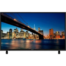 Arçelik A49L 7950 5B Ultra HD 4K LED televizyon, şehir ve köprü manzarası görüntülerken
