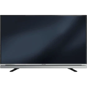 Grundig Hamburg 49 CLE 5545 BG Full HD LED TV, siyah ekranlı ve ayaklı önden görünüm
