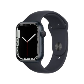 Apple Watch Series 7 45 mm siyah alüminyum kasa ve spor kordonlu akıllı saat
