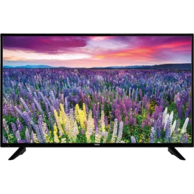 Vestel 49UD8380 Ultra HD 4K LED televizyon, renkli çiçek tarlası görüntüsü ve siyah çerçevesiyle.