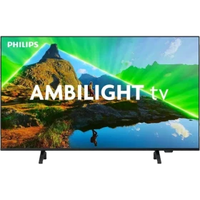 Philips 55PUS8349 Ultra HD 4K LED televizyon ekranında canlı “AMBLIGHT” sahnesi, genel renk.