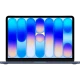 Apple MacBook Neo lacivert laptop, önden açık konumda ince tasarım ve renkli ekran detaylarıyla