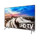 Samsung 65MU8000 Ultra HD 4K LED TV ekranında UHD TV yazısı ve manzara görüntüsü, genel renkli