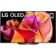 LG OLED65CS3VA Ultra HD 4K OLED televizyon vitrinde, siyah çerçeveli ince tasarım ve canlı renkler