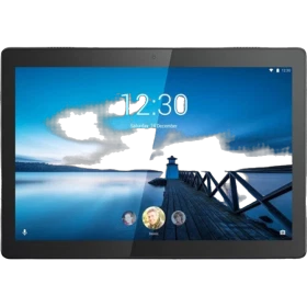 Lenovo TAB M10 TB-X605F siyah tablet, 3 GB RAM 32 GB depolama, ön yüz ekran görüntüsüyle vitrin görseli
