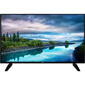 SEG 40SBF500 Full HD LED televizyon, siyah çerçeveli ekranında göl ve orman manzarası gösteriyor