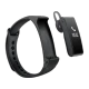 Huawei TalkBand B2 siyah akıllı bileklik, çıkarılabilir ekran modülü ve ayarlanabilir kayışıyla gösteriliyor