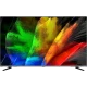 Vestel 70QA9700 Ultra HD 4K QLED televizyon, canlı renkli soyut görüntüyle siyah ekranda önden görünüm