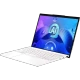 MSI Prestige 13 AI Evo A1MG-281TR beyaz ultrabook; açık ekran ve klavye görünümü, AI arayüzlü demo ekranı.