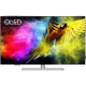 Grundig 55 GO 990A Ultra HD 4K OLED televizyon, siyah çerçeveli ve ekranda renkli papağan görüntüsü