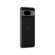 Siyah Google Pixel 8 akıllı telefonun arka yüzü, kamera çubuğu ve G logosu