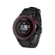 Garmin Forerunner 225 siyah aktivite saati, renkli ekranı ve silikon kayışıyla önden çapraz görünüm