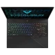 Casper Excalibur G920.1490-EX90A-E siyah oyuncu laptop, RGB ışıklı klavye ve Excalibur tasarımı görünümü