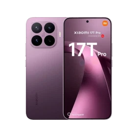 Mor renk Xiaomi 17T Pro akıllı telefon, ön ekranı ve dörtlü arka kamera tasarımıyla yan yana görünüm
