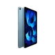 Apple iPad Air 5 Wi‑Fi + Cellular 64 GB mavi tablet; önden ve arkadan görünüm, öğrenciler için ideal