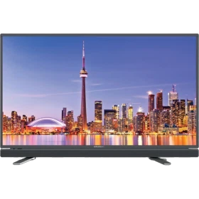 Grundig Toronto 43 CLE 6645 AL Full HD LED televizyon, şehir manzarası gösteren siyah ekranlı TV