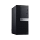 Dell OptiPlex 7070 N003O7070MT_W siyah masaüstü bilgisayar kasası, ön paneli ve bağlantı noktalarıyla.