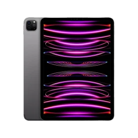 Apple iPad Pro Wi‑Fi + Cellular gri, 11 inç tablet; arka kapak ve canlı ekran görünüyor.