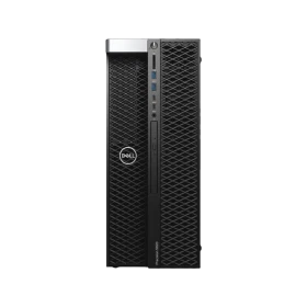 Dell Precision 5820 W-2275 32GB 256SSD siyah masaüstü bilgisayarın ön panel görünümü