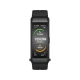 Huawei TalkBand B6 siyah akıllı bileklik, renkli ekranında adım, saat, kalori ve hava durumu bilgileriyle.