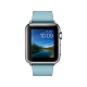 Apple Watch 38 mm paslanmaz çelik kasalı, kutup mavisi kayışlı ve modern tokalı akıllı saat