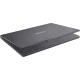 Gri Lenovo IdeaPad Slim 3 83K1004ETR iş ve ofis laptopu, yarı açık kapaklı üstten açılı görünüm