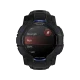 Garmin Instinct 3 AMOLED 50mm siyah aktivite saati, koşu ve spor menüsünü gösteren yuvarlak ekran