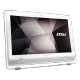 MSI PRO AC17-102TR-X beyaz çerçeveli masaüstü bilgisayar, önden geniş ekran görünümüyle