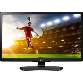 LG 28MN48A HD Ready LED televizyon, ekranda futbol sahnesi gösteren vitrin görseli, genel renk