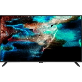 Axen AX49FAL403 Ultra HD 4K LED televizyon, siyah çerçeveli ekranında renkli görüntüyle