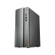 Lenovo Ideacentre 510-15IKL gri masaüstü bilgisayar kasası, ön paneli ve yan yüzüyle görünür halde