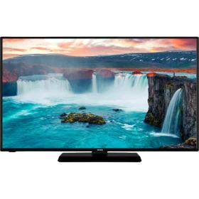 Vestel 32H9501 HD Ready LED TV, siyah çerçeveli tasarımı ve şelale manzarası gösteren ekranıyla