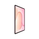 Honor Pad 20 pembe oyuncu tablet, ince çerçeveli ekranda soyut desen görüntüsü ile yan açıda görünüyor