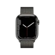 Apple Watch Series 7 Cellular 45 mm siyah paslanmaz çelik kasa ve Milano Loop akıllı saat