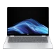 HP OmniBook 5 Flip 14-fp0005nt açık gri 2'si 1 arada laptop ekranında dalga teması görünüyor