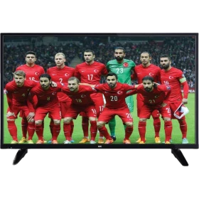 SEG 43SC7600 Full HD LED televizyon, siyah çerçeveli ekranda futbol takımı görüntüsü