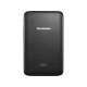 Lenovo IdeaTab A1000L siyah tablet arka kapağı, ortada Lenovo logosu ve Dolby işareti görülüyor