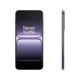 Gri OnePlus Nord 5 akıllı telefonun ön yüzü ve ince yan profili, geniş ekran tasarımıyla birlikte görünür