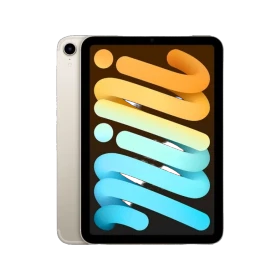 Apple iPad Mini 6 5G, yıldız ışığı renkli, 4 GB RAM 64 GB depolamalı tablet ön yüzü