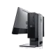 Dell OptiPlex 3060 masaüstü bilgisayar, siyah ve gümüş renkli kompakt kasa tasarımıyla önden görünüm
