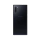 Siyah Samsung Galaxy Note 10 akıllı telefonun arka yüzü, çoklu kamera modülüyle şık tasarım görünümü