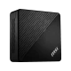 MSI Cubi 5 10M-086XTR siyah masaüstü bilgisayarın önden görünen kompakt kasa tasarımı