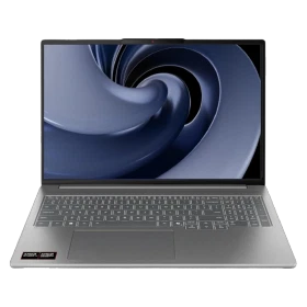 Gri Lenovo IdeaPad Pro 5 16AKP10 83JN001TTR oyuncu laptop, açık kapaklı önden görünüm