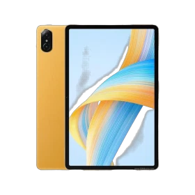 Honor Pad V8 BRT-W09 altın renk oyuncu tablet, ön ve arka görünümle sergileniyor.