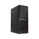 Lenovo V520 10NK0021TX siyah masaüstü bilgisayar kasası, ön paneli ve bağlantı noktalarıyla
